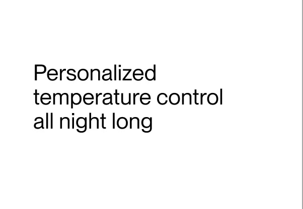 Personalized temperature control all night long