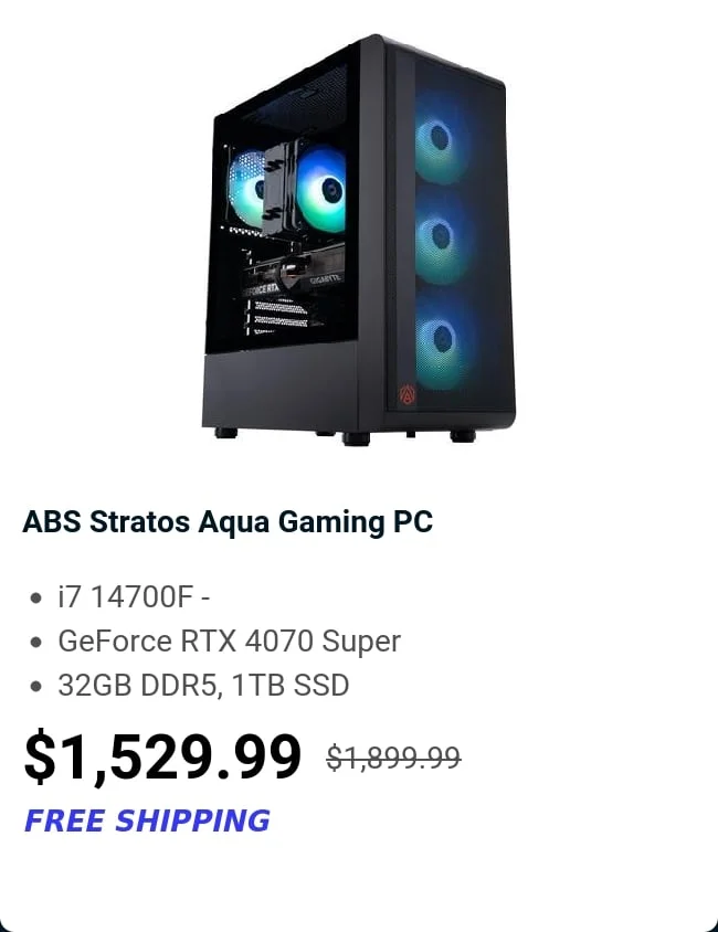 ABS Stratos Aqua Gaming PC