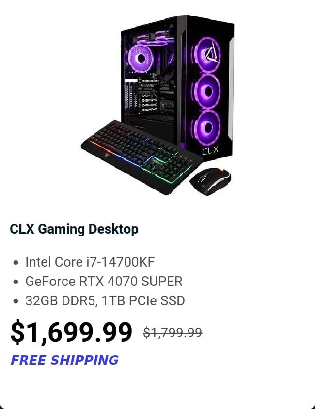 CLX Gaming Desktop