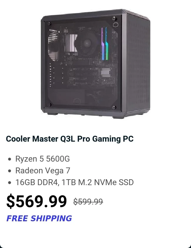 Cooler Master Q3L Pro Gaming PC