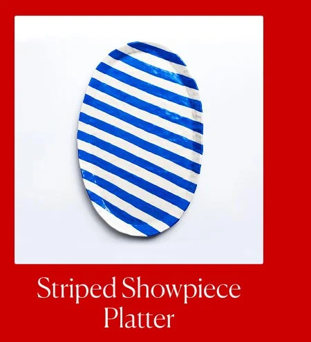 Striped Showpiece Platter