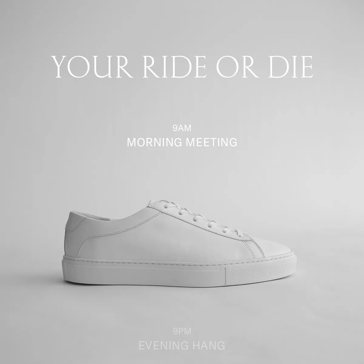 Your Ride or Die | 9 AM Morning Meeting to 9 PM Evening Hang