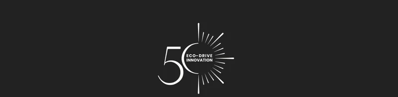 [Eco-Drive technology 50th Anniversary Logo]