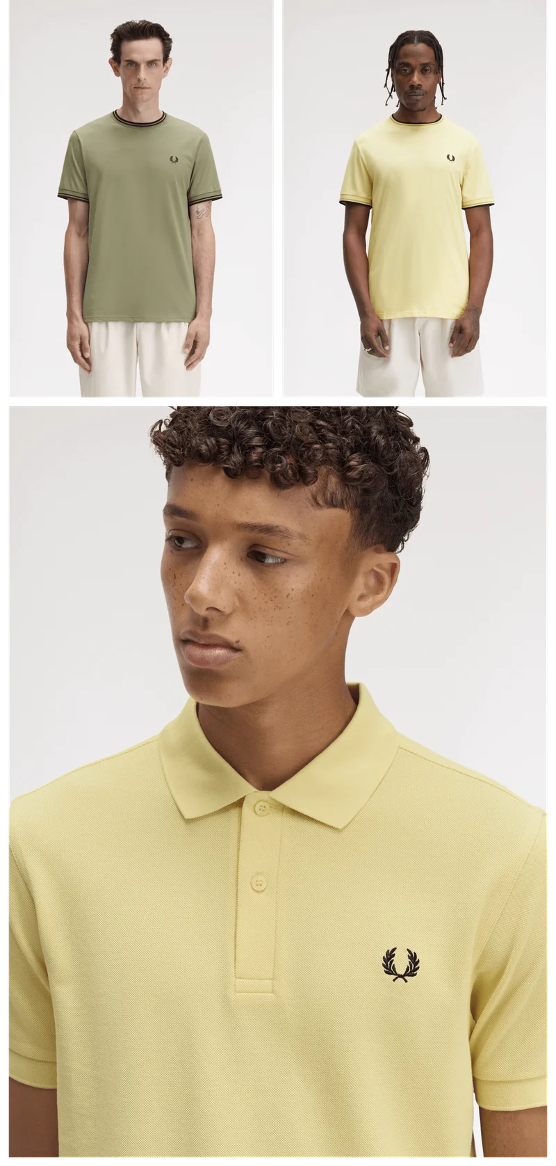 Fred Perry Champions Gold and Olive Mint Baseline