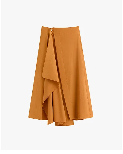 Linen Wrap Skirt Saffron