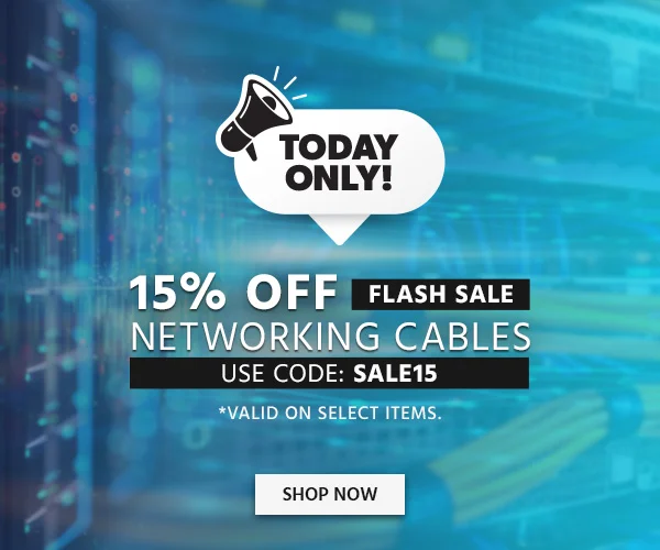 TODAY ONLY! FLASH SALE 15% Off Networking Cables Use Code: discount code Shop Now