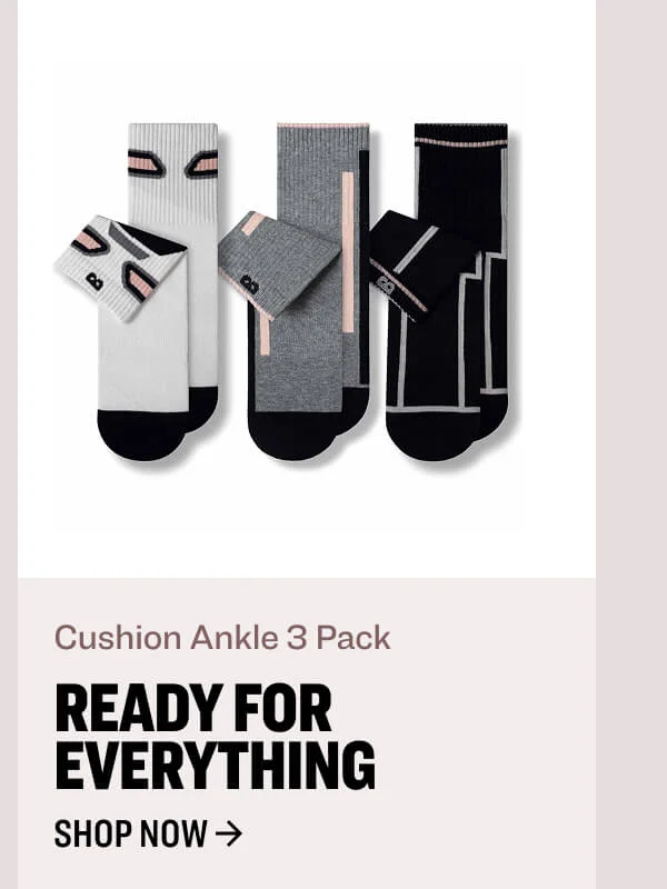 Cushion Ankle 3 Pack ready for everything shop now