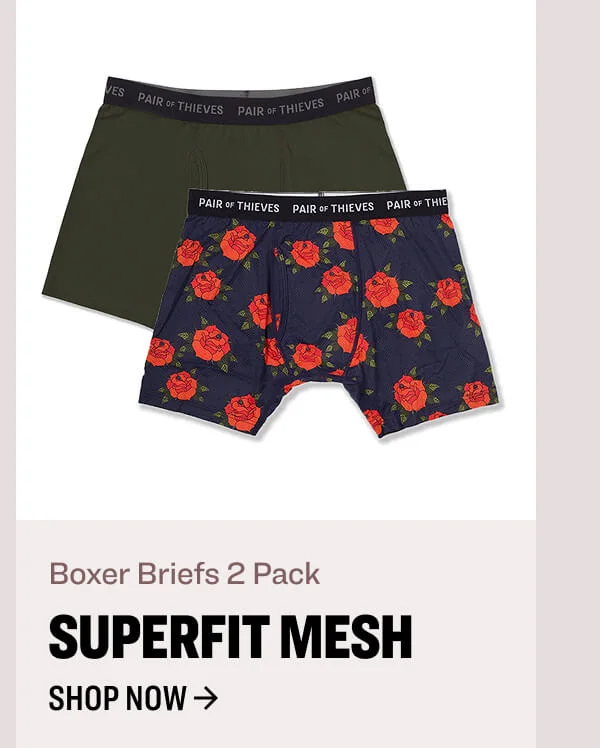 Boxer Briefs 2 Pack Superfit mesh shop now