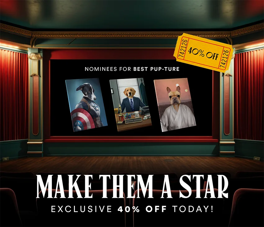 Makd them a star: 40% Off TV & Movies Pet Portraits