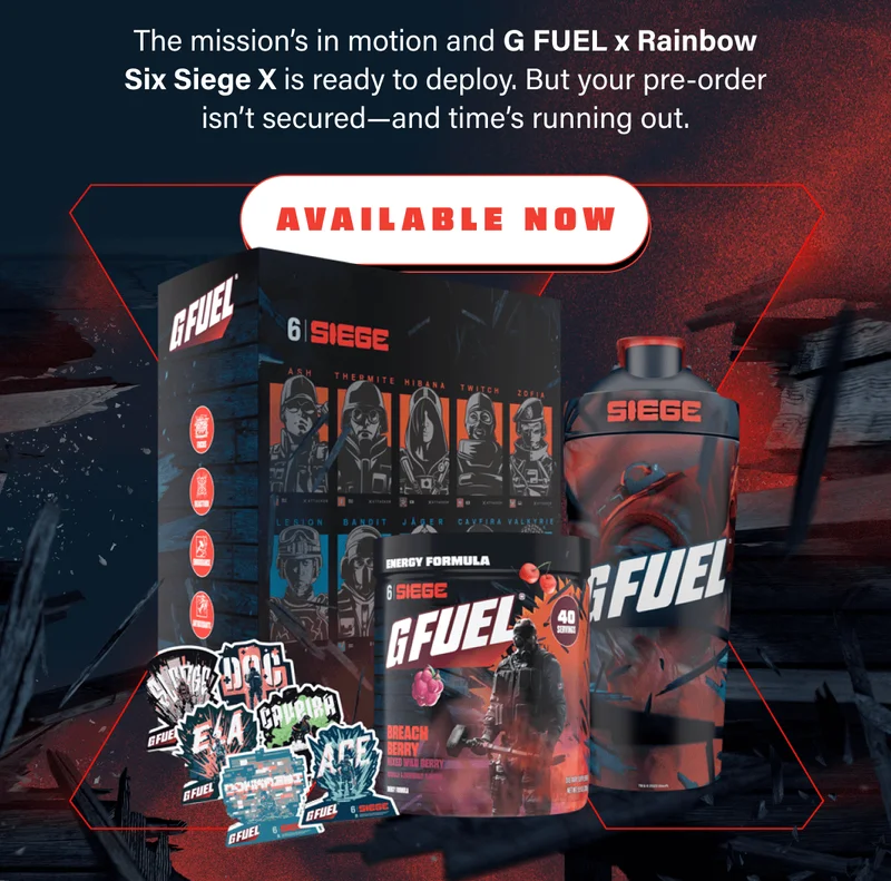 G Fuel x Rainbow Six Siege X is ready to deploy