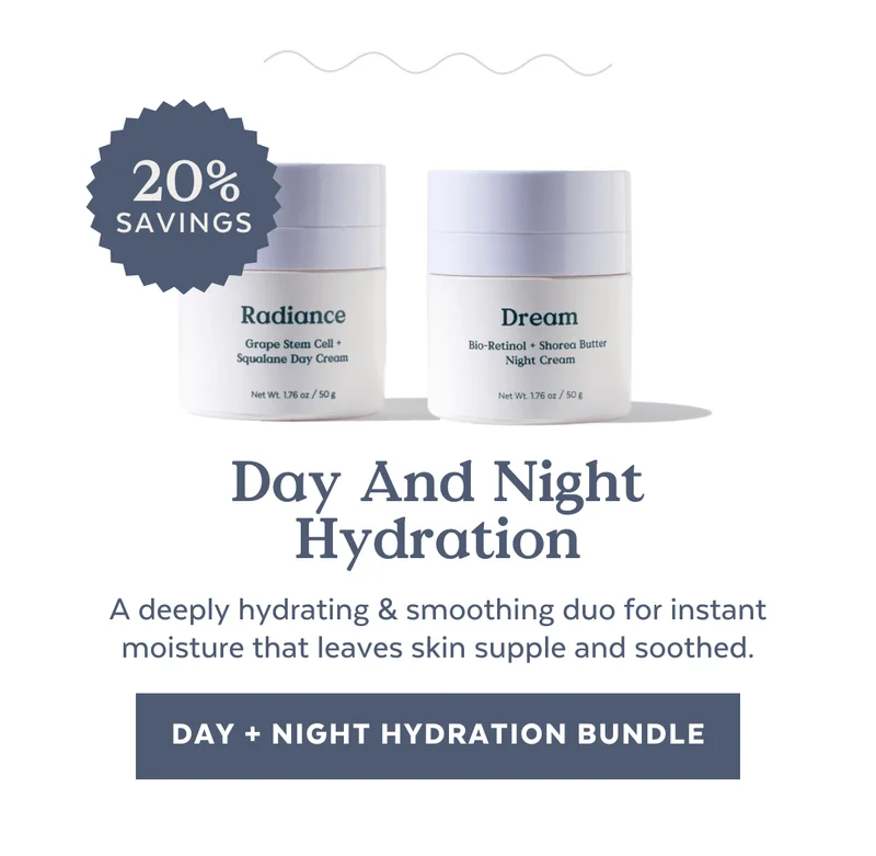 [20% SAVINGS] Intense, Nourishing Hydration. A deeply hydrating & smoothing duo for instant moisture that leaves skin supple and soothed. [DAY + NIGHT HYDRATION BUNDLE]