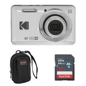 Kodak PIXPRO discount code Friendly Zoom Digital Camera, Silver With SD Card & Camera Bag