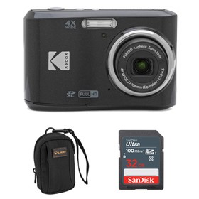 Kodak PIXPRO FZ45 Friendly Zoom 16MP FHD Digital Camera,Black, w/32GB Card & Bag