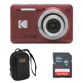 Kodak PIXPRO discount code Friendly Zoom Digital Camera, Red, With SD Card and Camera Bag