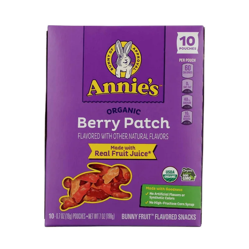 Bunny Fruit Snacks, Berry Patch, 10 Ct
