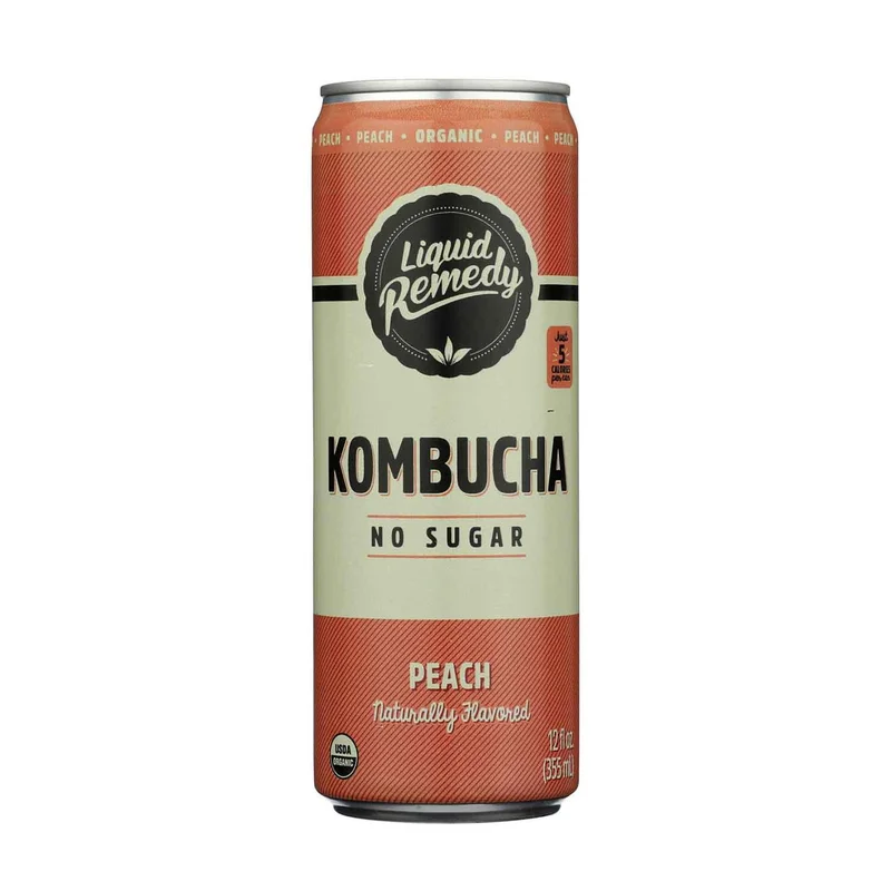 Organic Kombucha, Peach, 12 Fl Oz