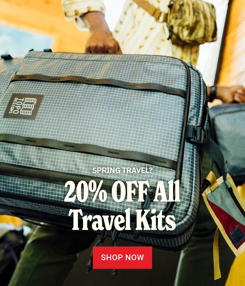 Shop and Save 20% of Travel Kits