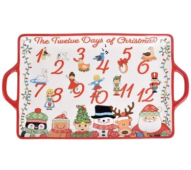 Temp-tations Special Edition 12 Days of Christmas 16" Platter