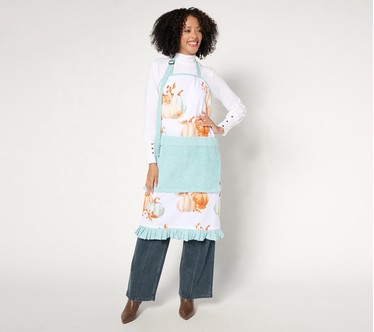 Temp-tations Thanks & Giving Apron with Removable Towel and Extra Towel
