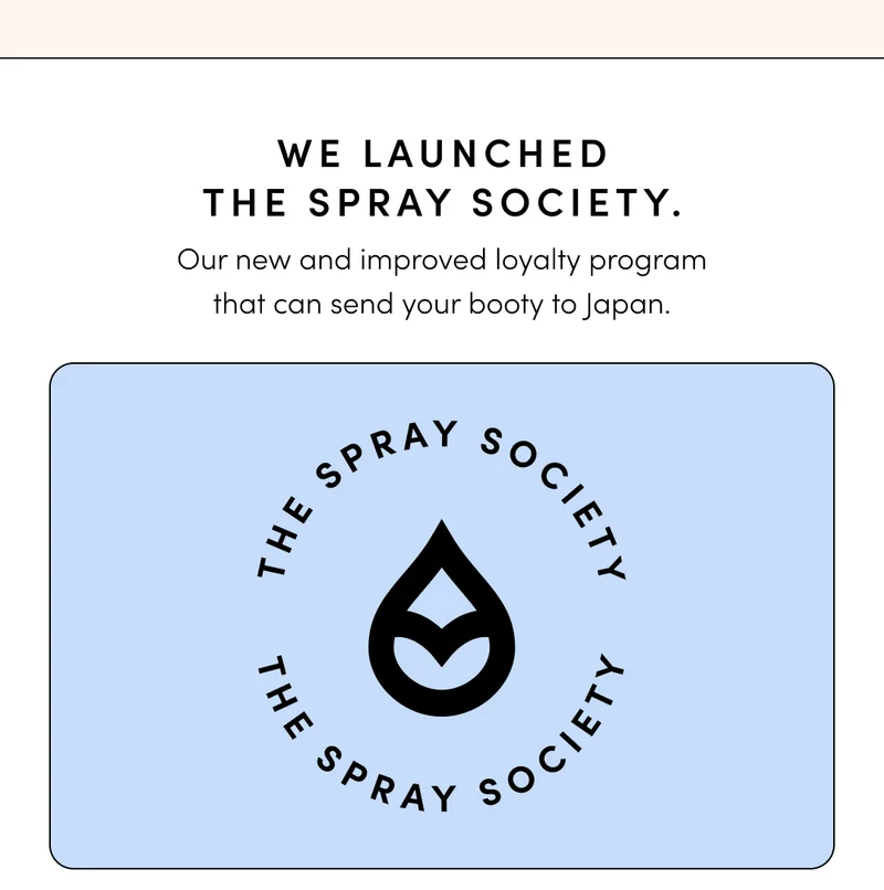 WE LAUNCHED THE SPRAY SOCIETY