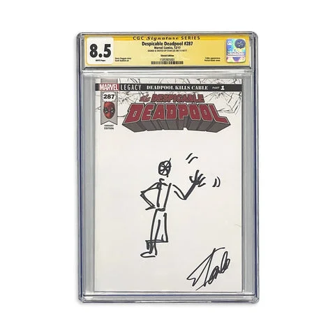 Stan Lee Autographed & Sketched Deadpool #287