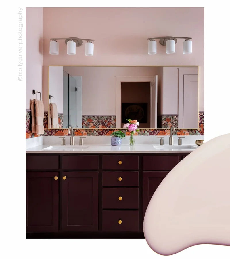 Bathroom painted in Baby Soft