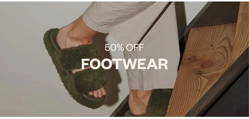 50% OFF FOOTWEAR