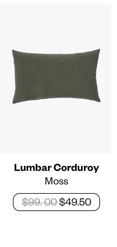 Lumbar Corduroy Moss