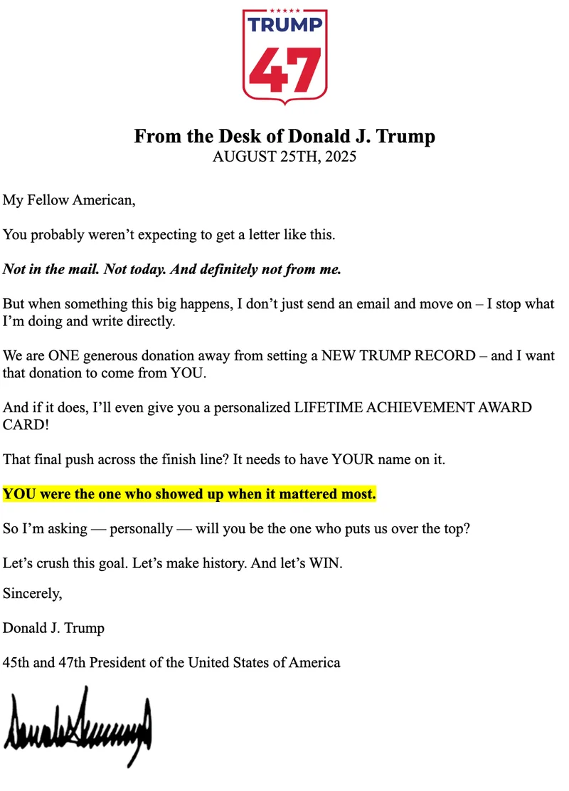 Trump Memo