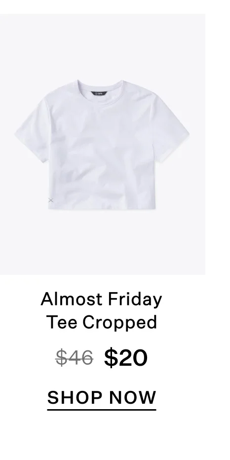 Almost Friday Tee Cropped
