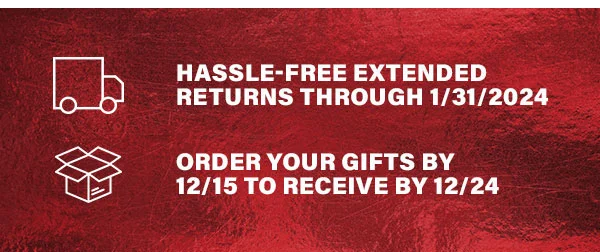 Order by 12/15 to receive by 12/24