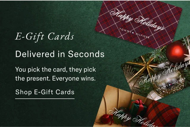 E-gift cards                                            Delivered in seconds                                            You pick the card, they pick the present. Everyone wins.                                            Shop e-gift cards