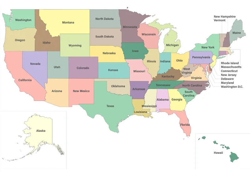A map of the U.S.