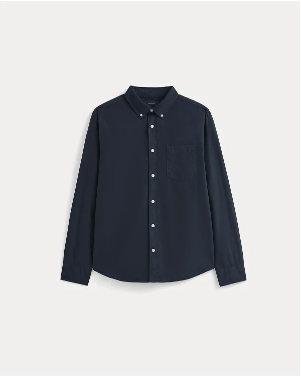 Image | Washed Poplin Shirt | Navy