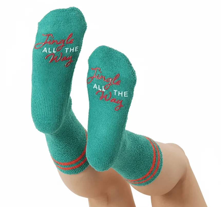 Image of Jingle Fuzzy Crew Socks