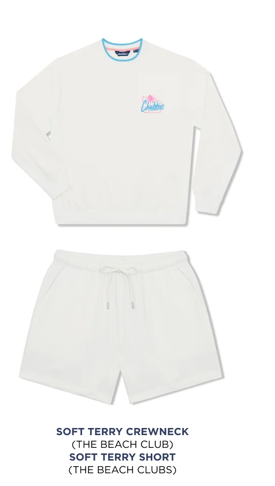 Soft Terry Crewneck & Short: The Beach Club