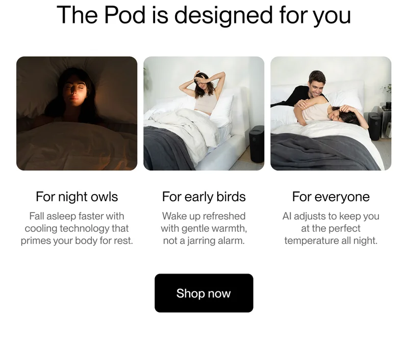The Pod is designed for you