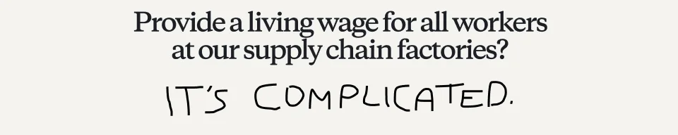 Provide a living wage for all workers at our supply chain factories?