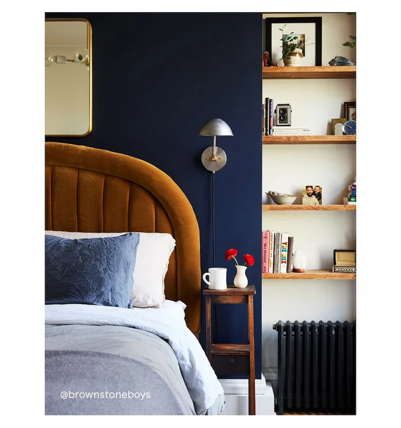 Bedroom featuring Goodnight Moon accent wall and Whipped walls