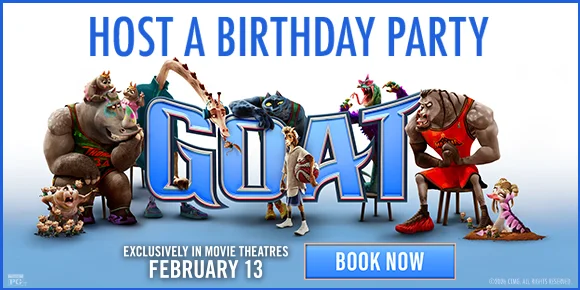 GOAT | HOST A BIRTHDAY PARTY | BOOK NOW >