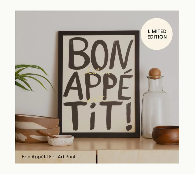 Bon Appétit - Limited Edition Foil Art Print