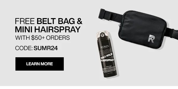 free belt bag and mini hairspray with purchase!