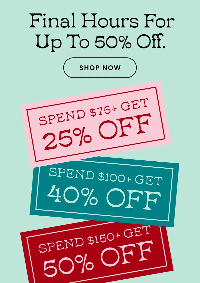 Headline: Final Hours For Up To 50% Off.