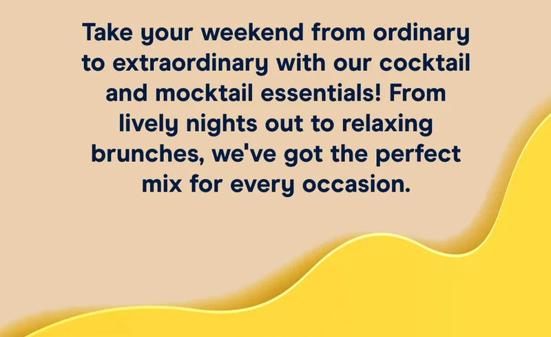 Take your weekend from ordinary to extraordinary with our cocktail and mocktail essentials! From lively nights out to relaxing brunches, we've got the perfect mix for every occasion.