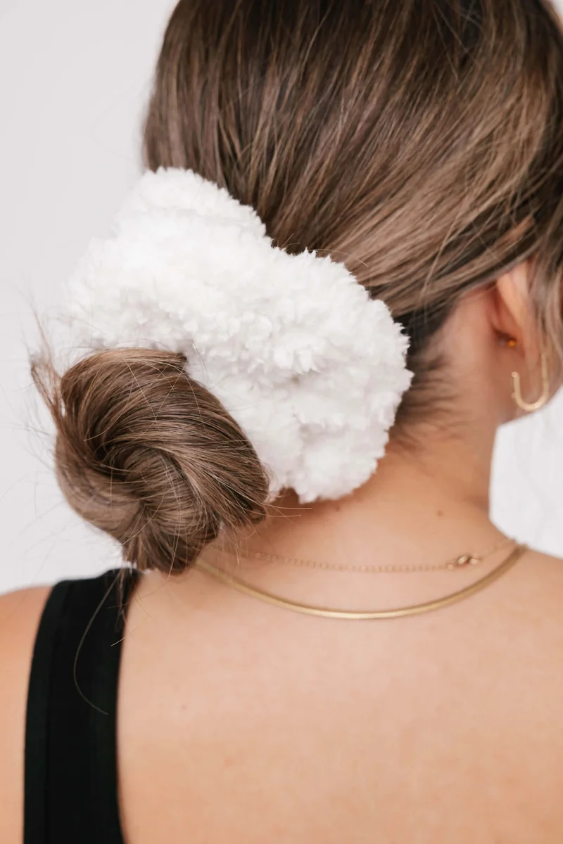 Image of S+T Teddy Scrunchie in Cream