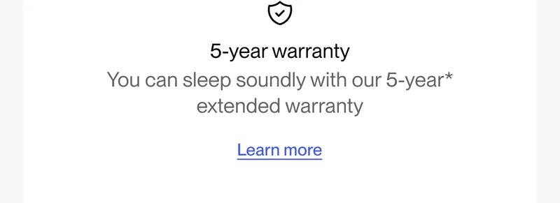 5-year warranty