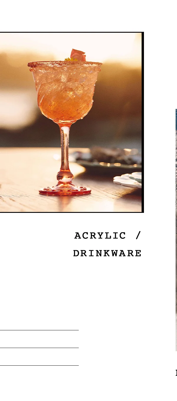 acrylic drinkware