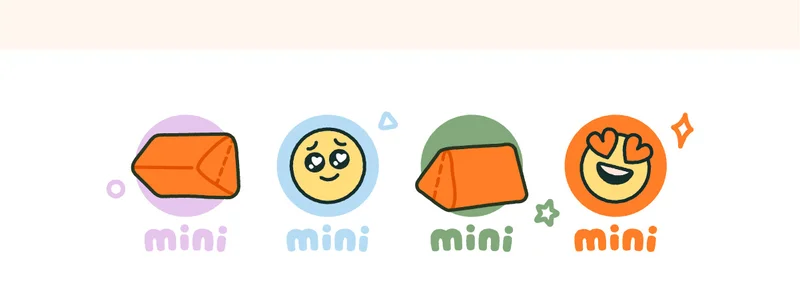 Illustrated images showcasing emojis and pillows