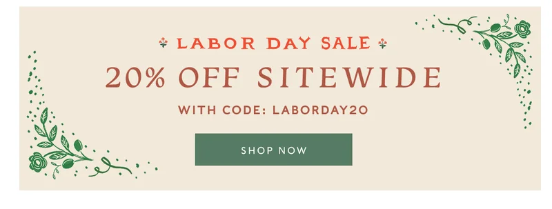 Labor Day Sale - 20% Off Sitewide - USECODE:discount code