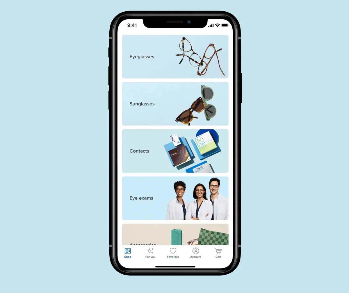 Warby Parker app